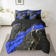 thumbnail image 2 of Homewish Mystic Blue Marbling Bedding Comforter Set 7 Pieces for Women, Art Abstract Marble Full Bedding Set, Watercolor Reversible Fitted Sheet Flat Sheet, Ultra Soft Bedroom Decor, 2 of 7