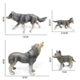 thumbnail image 4 of Modelo de Animal Miniatura de Plástico Realista Sunnimix Figurines de Lobos Salvajes, 4 of 8