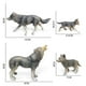 thumbnail image 4 of Modelo de Animal Miniatura de Plástico Realista Sunnimix Figurines de Lobos Salvajes, 4 of 8