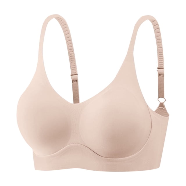 Seamless Push-Up Backless Bra for Women Solid Color Everyday Underwear with Mesh Detailing