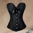 thumbnail image 4 of Corset Top Floral Encaje Deshuesado Overbust BLESIY XL Negro, 4 of 8