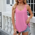 thumbnail image 2 of Qwertyu Women's Summer Eyelet Tank Tops Loose Trendy Scoop Neck Sleeveless Flowy Beach Vacation Shirts Basic Tops Purple Pink S, 2 of 8