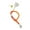 Orange, variant on Interactive Cat Chew Toy with Teether Bell Cloth Biting Toy for Kittens and Adult Cats Purple 60cm