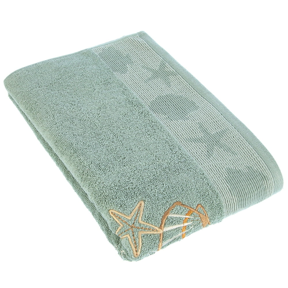 Better Homes & Gardens Coastal Bath Towel, Teal, 27" x 52" Walmart