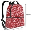 thumbnail image 4 of Lsque Question Marks1 Pattern Backpack – School Travel Canvas Daypack with Ergonomic Padded Straps, Multiple Compartments & Leather Handle, 4 of 5