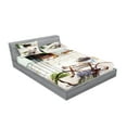 thumbnail image 2 of Ambesonne Rustic Fitted Sheet & Pillow Sham Set, Bike Flower Countryside, Queen, Multicolor, 2 of 2