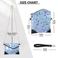 thumbnail image 4 of Versatile Women's Clutch - Waterproof PU Leather with Magnetic Closure and Detachable Strap Soft Blue Watercolor Foliage, 4 of 7