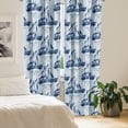 thumbnail image 2 of Ambesonne Marine Art Curtains, Vintage Sailing Boat, Pair of 28"x84", Pale Blue Indigo, 2 of 5