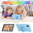 thumbnail image 4 of FJLBDE Case for Samsung Galaxy Tab A11 / Tab A9 8.7 Inch 2025/2023 with Butterfly Stand, Shockproof Protective Tablet Cover with Shoulder Strap for Kids Girls, Blue, 4 of 5