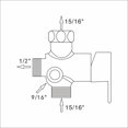 thumbnail image 2 of Tachi Bidet Sprayer T-Adapter Brass 7/8 Inch Bidet Attachment with Hot Cold Mixing Valve, 2 of 6