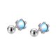 thumbnail image 4 of Pendientes de tornillo de piedra lunar de amor Pendientes de moda elegantes de nicho para mujer Pendientes de diseño simple y de alta gama, 4 of 6