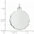 thumbnail image 2 of 925 Sterling Silver Engraveable Polished Front/Satin Back Disc (22x25mm) Pendant / Charm, 2 of 2