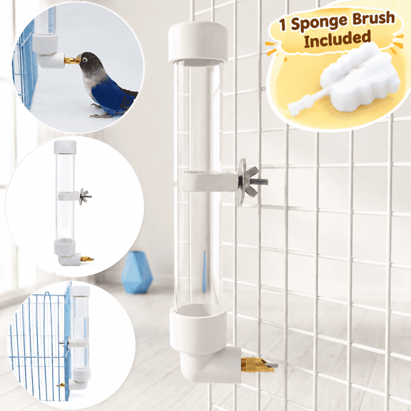 Renyuanyuan No Drip Water Bottle, Hanging Leak-Proof Design, for Small Pets, Guinea Pig, Rabbit, Cage, Small