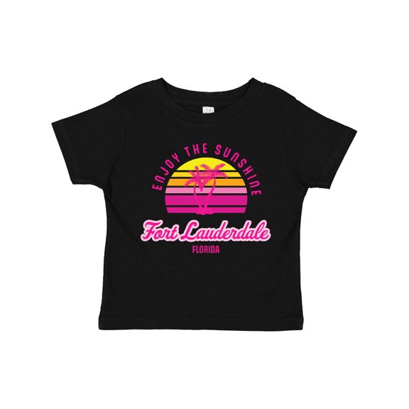Inktastic Summer Enjoy the Sunshine Fort Lauderdale Florida in Pink Boys or Girls Toddler T-Shirt