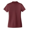 thumbnail image 2 of Womens Dry Zone UV Polyester Micro-Mesh Polo Burgundy 3X-Large, 2 of 6