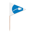 thumbnail image 1 of Câble de Charge Prise Bleue Motif Cure-Dent Triangle Toppers de Cupcake Drapeau, 1 of 3