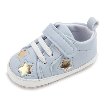 

Baby Boy Girl Cute Star Sneakers Soft Sole Sport Shoes Infant Toddler Loafers
