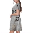 thumbnail image 2 of Balery Coffee Beans On Board Vestidos sueltos de manga corta para mujer, vestidos de verano 2025, vestidos casuales de corte A con vuelo., 2 of 6
