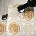 thumbnail image 3 of Ambesonne Vintage Grommet Curtain, Royal Baroque Roses, 50" x 108", Pale Brown White, 3 of 6