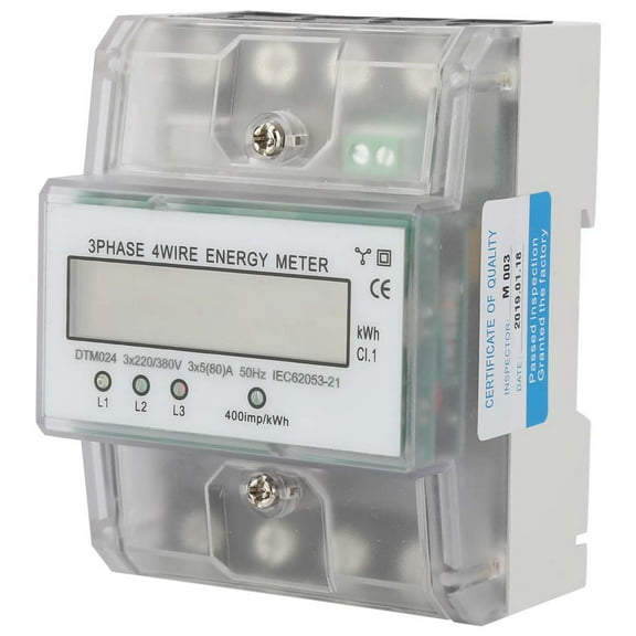 220/380V 5-80A Energy Consumption Digital Electric Power Meter 3 Phase 4P KWh Meter with LCD