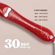 Beachwaver B-Series Ceramic Rotating Curling Iron, Red Glitter, 1.25 inch