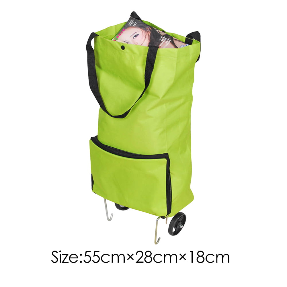 Portable Shopping Trolley Bag Foldable Pull Wheel Cart Supermarket Home Supplies 