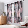 thumbnail image 5 of 2 Panels Set Blackout Curtains Thermal Insulated Sun Protection Room Darkening Drapes for Bedroom Pink with Gold Butterfly, 5 of 5