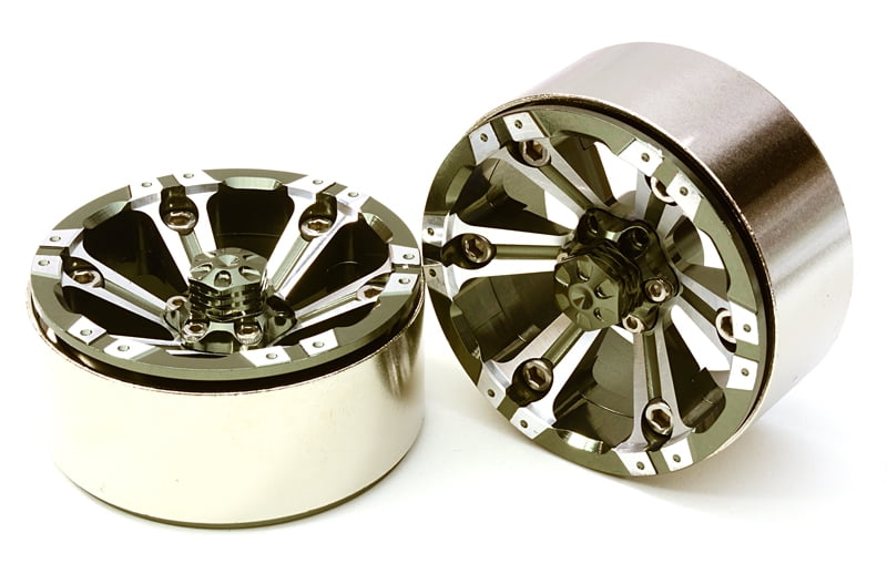 Integy Billet Machined S5 Spoke 1.9 Wheel & Tire Set (2) For Scale Crawler (O.D.=113mm