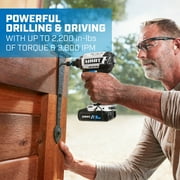 HART 20 Volts 4-Tool Brushless Combo Kit, (1) 2.0Ah and (1) 4.0Ah Lithium-Ion Battery