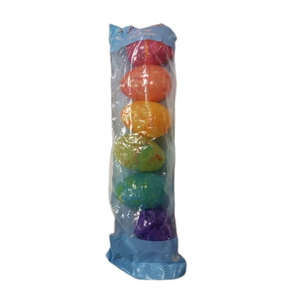 Marble-Colored Easter Eggs Ready to Fill with Treats, 6-Pack