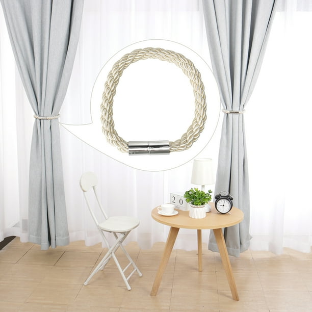 Uxcell 21.7'' Clips de sujeción magnéticos para cortinas de ventana, 1 pieza, color beige