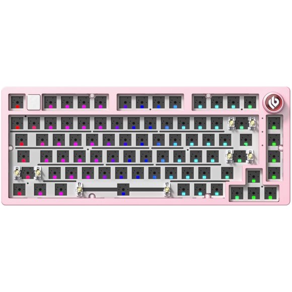 LEOBOG Hi75 Barebones Keyboard, Aluminum Mechanical Gaming Keyboard, Gasket-Mounted Keyboard Kit, Hot-Swappable Custom Keyboard with Macro RGB Blacklit, Custom Keyboard