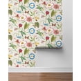 thumbnail image 4 of NextWall Raspberry & Chartreuse Summer Garden Floral Peel and Stick Wallpaper, 4 of 6