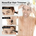 thumbnail image 2 of Nose Hair Trimmers for Men，Rechargeable Hair Trimmer 2 in 1 Painless Multifunctional Ear and Nose Hair Trimmer with IPX7 Waterproof Dual Edge Blades (Black), 2 of 10
