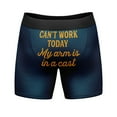 thumbnail image 2 of Mens Cant Work Today My Arm Is In A Cast Boxer Briefs Funny Fishing Graphic Novelty Underwear, 2 of 8