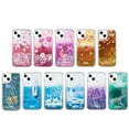 thumbnail image 3 of For Iphone 15 6.1 Luxmo Waterfall Fusion Liquid Sparkling Flowing Sand Case - Butterfly Melody, 3 of 8