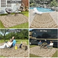thumbnail image 2 of Yamaziot 6'x9' Outdoor Rugs Patio Rug Reversible Mats RV Waterproof Outdoor Rugs Camping Rugs Plastic Straw Rug Outdoor Area Rug for Patios, Camping, Porch, Balcony, Beach, Deck, 2 of 5