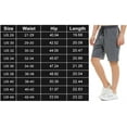 thumbnail image 2 of QPNGRP Men's Workout Stretch Shorts Casual Drawstring Elastic Zipper Pockets Silvergrey 34, 2 of 8
