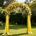 thumbnail image 2 of THEGLY Yellow Satin Ribbon 4 Inch 25 Yards Fabric Large Silk Ribbon for Gift Wrapping Cutting Ceremony Kit Grand Opening Chair Sash Table Hair Car Bows Sewing Craft, 2 of 7