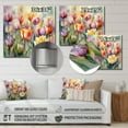thumbnail image 4 of Designart "Tulip Garden" Floral Palms & Palm Trees Metal Art Living Room, 4 of 5