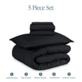 thumbnail image 6 of Bare Home 5-Piece Bed-in-a-Bag - Twin XL, Black with Black Sheet Set, 6 of 8