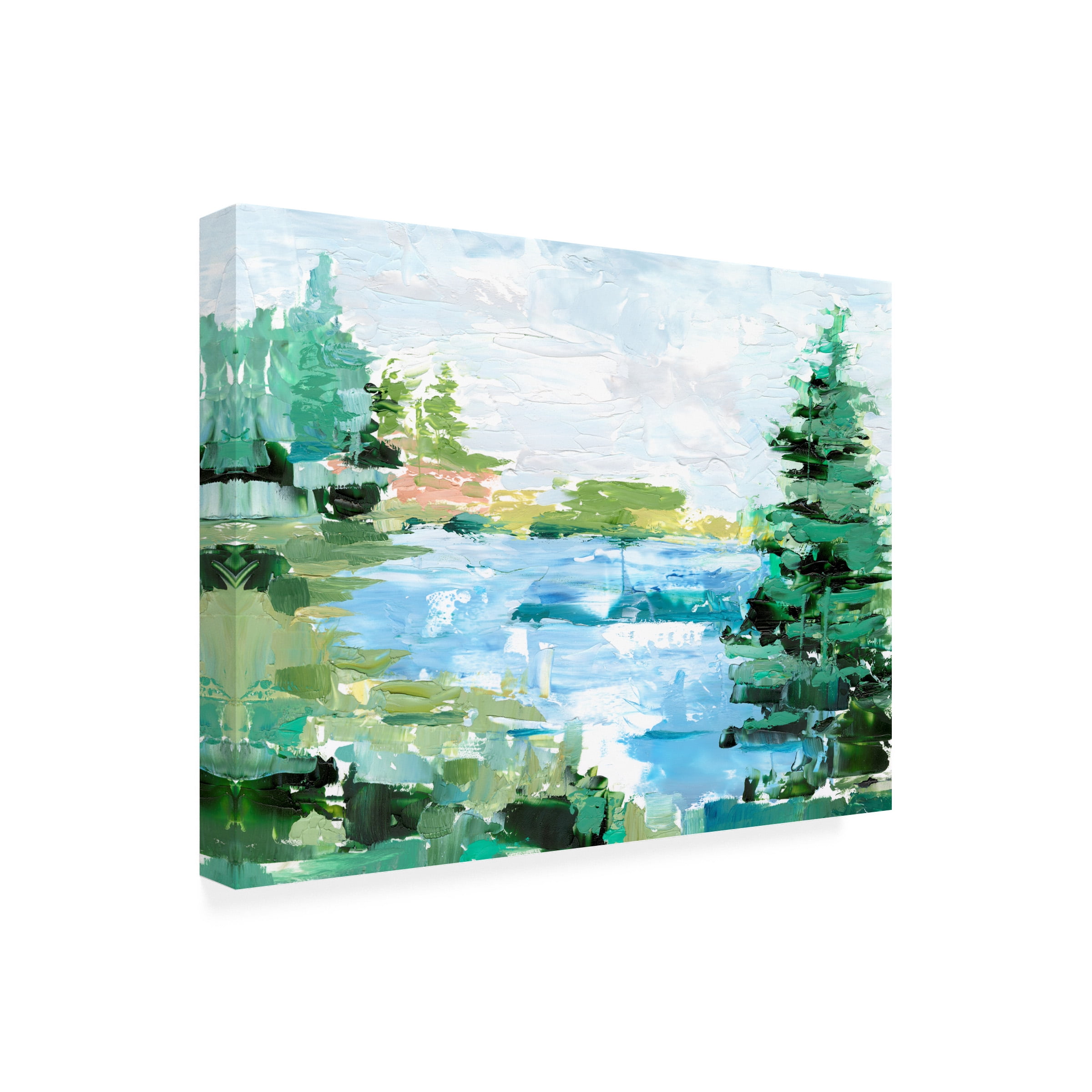 Ethan Harper 'Evergreen Lake II' Canvas Art