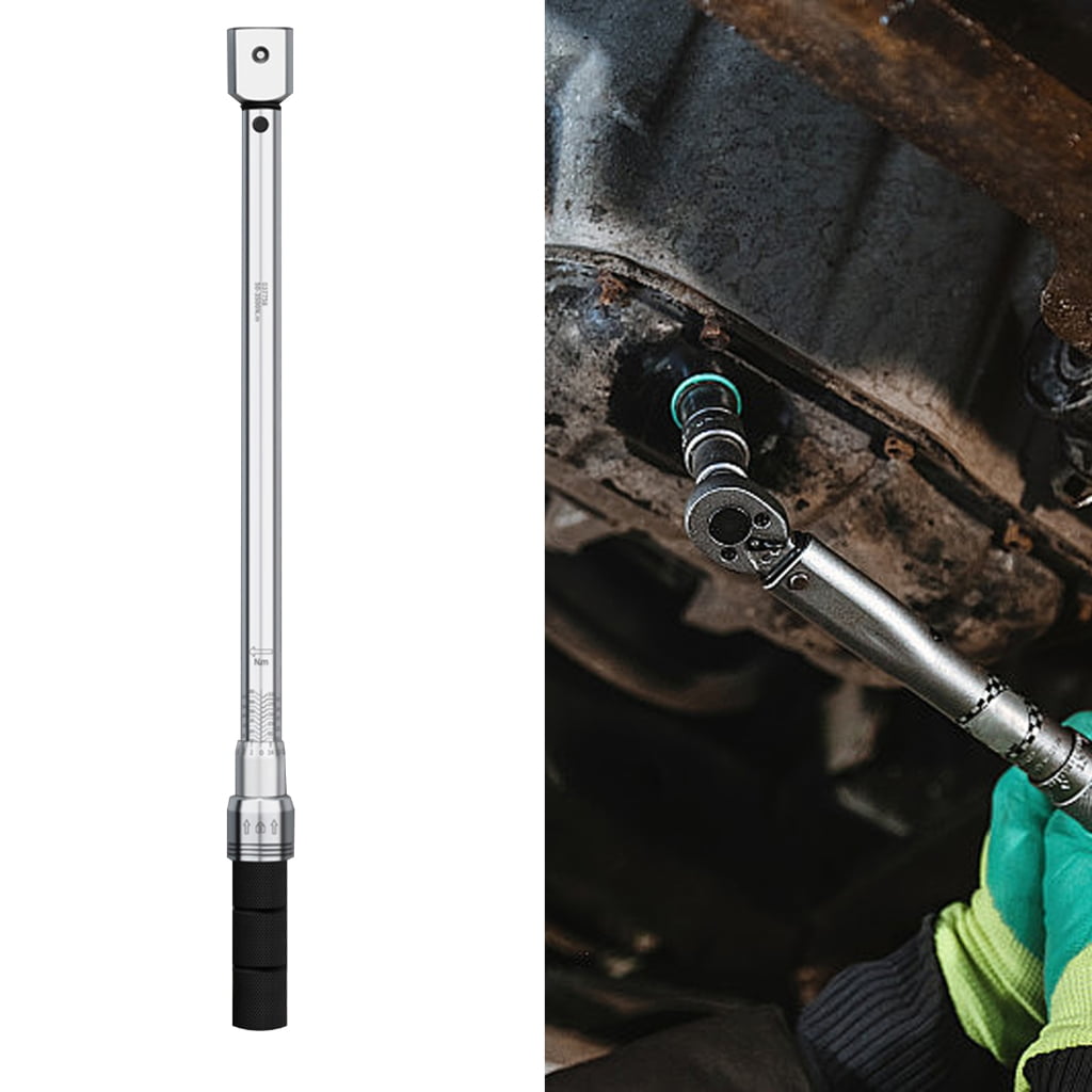 MOMOJIA Interchangeable Head Type Adjustment Torque Wrench with Metal Handle Torque Wrench Spanners for Mechanical Repair