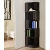 Furniture of America Laina Geometric Espresso 5-Shelf Corner Bookshelf