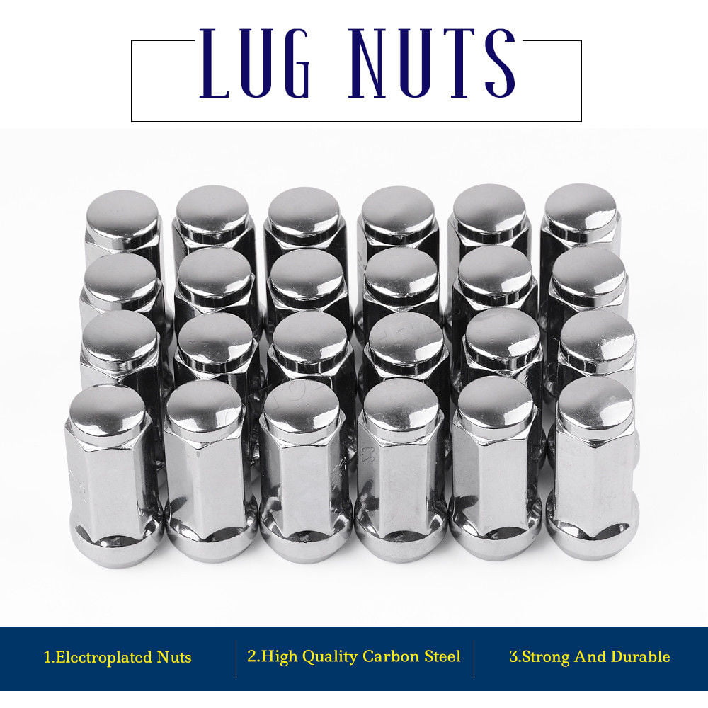 20 LUG nuts chrome 14x2 acorn style ford F-250 F-150 F-350 truck expedition...
