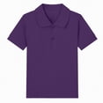 thumbnail image 2 of Kaprioy Girls Boys Classic T Shirt Kids Little Girls Short Sleeve Polo Shirt Solid Color Basic Unisex Polos Shirts Girls T Shirts Boys T Shirts For School Casual Wear, 2 of 5