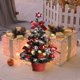 thumbnail image 5 of ¡Oferta DagobertNiko! Mini árbol de Navidad artificial preiluminado | Incluye luces pequeñas, bolas navideñas, lazo de piña, pentagramas y base para bolsa | Abeto Majestuoso - 40 cm, 5 of 7
