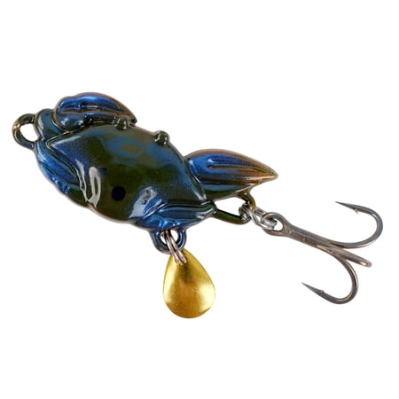 YIFAEUX 3.5CM/10G Metal Crab Spinner Blade Lure with Hook Long Casting Crab Bait with Rotating Sequin Spoon Spinnerbait Saltwater Freshwater Fishing Accessories