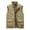 Khaki, variant on IROINNID Men's Sleeveless V-Neck Short Vest Solid Color Leisure Thin Workwear Vest Stand Collar Jacket Tank Tops