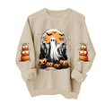 thumbnail image 5 of Jsaierl Halloween Sweatshirts Women Spooky Ghost Graphic Pullovers Fall Work Crewneck Long Sleeve Sweater Tops Halloween Party Supplies, Sizes S-2XL, 5 of 6